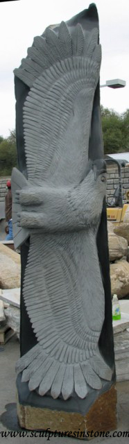 Stone Sculpture Relief Eagle